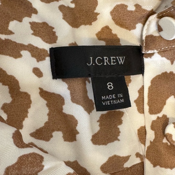 J. Crew Tie-waist Shirt-dress In Bold Leopard woman’s 8 NWT - Picture 7 of 12